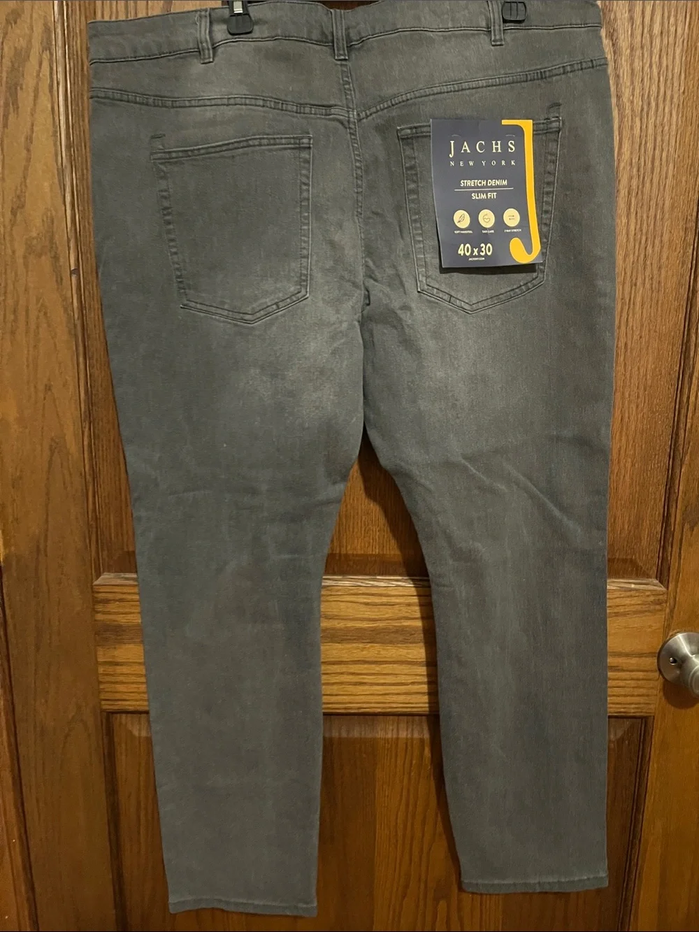 Slim Grey Stretch Men's Jeans - Modern Tapered Fit
